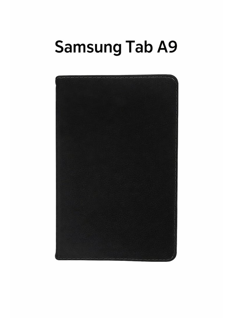 Elegant Leather Case with Full Protection and Stand for Samsung Galaxy Tab A9 – Black - Image 2